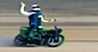 Carnage Video: Guy Falls off a Motorcycle at 200 MPH, Twice!
